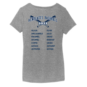 WOMENS TRI BLEND V-NECK ROSTER TEE