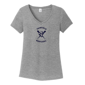 WOMENS TRI BLEND V-NECK ROSTER TEE